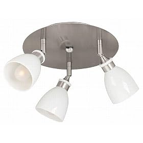 Petra Spot Ceiling light 3 Lamp Brushed Steel by 