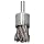 Weiler Wire End Brush, Hollow End, Round Shank, Stainless Steel 302, Partial Twist Knotted