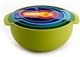 Joseph Joseph 9 Piece Compact Mixing Bowl, Food Prep and Measuring Set, Nest 9