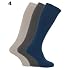 Mens ribbed knee high 100% cotton socks (Pack of 3)