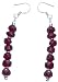 Garnet Earrings Sterling Silver India Jewelry 2.25 inches (erg015)