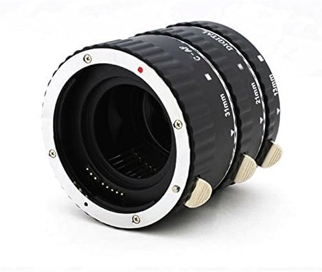 FODSLR Macro Extension Tube for Canon Rebel EOS Dslr Cameras T3i T3 T4i T5i 70d 60d 7d 6d 5d Mark III 1200d 1100d 700d 650d 600d - Includes: 13mm, 21mm, 31mm Full Autofocus Rings (Metal Bayonet) + Pouch