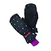 Glove:Type: mittenApplications: MultisportSeason: WinterGender & Age: Womenproduct specific size information: Normal CutFit: comfortable cutMaterial:Palm: Structured palm areaCuffs: Adjustable bandsOver Fabric: 100% PolyesterLining: 100% polyesterEquipment:Cuffs: with velcroWind proof: yesWater proof: yes