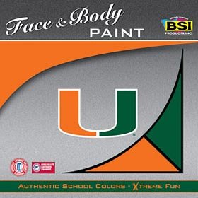 Miami Hurricanes Face Paint Made in the Authentic School Colors Cosmetic Quality & Long Lasting