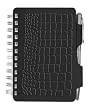 Wellspring Address Book, Croc Black (2929)