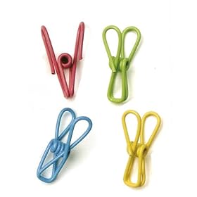 Vinyl Coated Everything Clips Set-12 Assorted Colors by Amco
