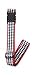 ORB Travel Premium Designer Luggage Strap-LS225BWR-Houndstooth-Black/White/Red