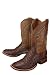 Resistol Ranch 'M4316' Full Quill Ostrich Cowboy Boots Mens EE (Wide) - Nicotine