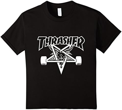 Kids Thrasher Shirt, Thrasher T Shirt, Thrasher Skateboard TShirt 4 Black