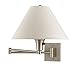 Cal Lighting BO-635-BS Wall Sconce with White Fabric Shades, Brushed Steel Finish