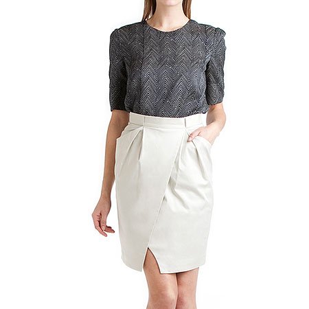 Brian Reyes Stone Wrap Pencil Skirt