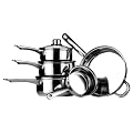 Premier Batterie de cuisine Inox Casserole 14 cm / 16 cm / 18 cm / 20 cm, po�le 24 cm 5 pi�ces (Import Grande Bretagne)