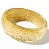 24K Foil 7.75" Puffed Resin Bangle Bracelet