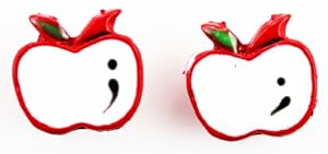 Apple Earring - Kids Fashion Earrings (Red and White)