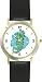 Sea Horse or Seahorse No.1 Animal - WATCHBUDDY&reg; DELUXE TWO-TONE THEME WATCH - Arabic Numbers - Black Leather Strap-Size-Large ( Men's Size or Jumbo Women's Size )