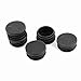 uxcell Plastic Caps Round Tubing Tube Insert Covers 40mm Dia 5 Pcs Black
