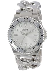 August Steiner Womens AS8079SS Swiss Diver Silver-Tone Twist Chain Bracelet Watch