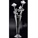 2 CRYSTAL ROSES/BUD VASE