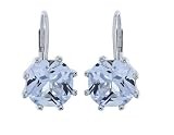 Platinum-Plated Sterling Silver Cubic Zirconia Earrings