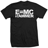 E=MC HAMMER legit dance math physics funny emo BW SHIRT