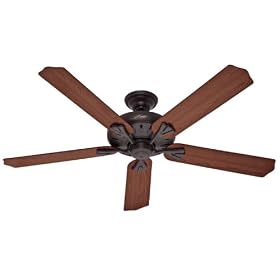 Hunter 23688 Royal Oak 60-Inch Ceiling Fan with 5 Dark-Cherry/Medium-Oak Blades and Remote Control, New-Bronze