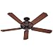 Hunter 23688 Royal Oak 60-Inch Ceiling Fan with 5 Dark-Cherry/Medium-Oak Blades and Remote Control, New-Bronze