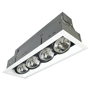 Eurofase TE104ATR-01 4-Light AR111 Recessed Mutiple Strip Trim with 0084B4 Transformer,... by Eurofase