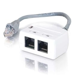 Cables to Go 37133 2-Port RJ45 Splitter/Combiner Cable, Gray 6-Inch (Single Unit*)