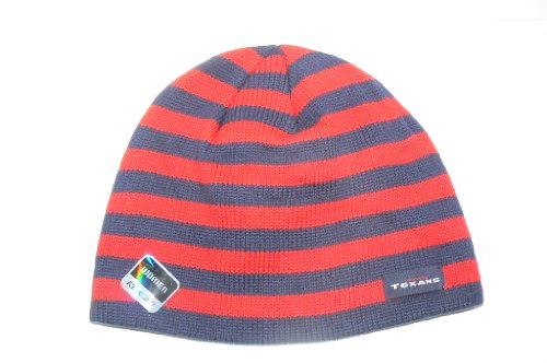 NFL Houston Texans Women's Stripe Knit Hat Skull Ski Cap Lid Toque