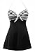 Swimsuit,YaYa Bay Womens Vintage Sailor Straps Halter Pin Up Swimsuit One Piece Cover Up Bathing Suit 4x Large Black
