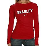 Nike Bradley Braves Ladies Red Classic Long Sleeve T-shirt
