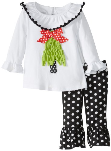 Mud Pie Baby Girls' Christmas Tree Tunic and Legging Set
