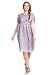 Woman Within Plus Size Floral print lace-trimmed empire dress