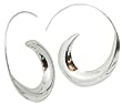 Large 1.5" Sterling Silver Spiral Hoop Earrings by ACOMO