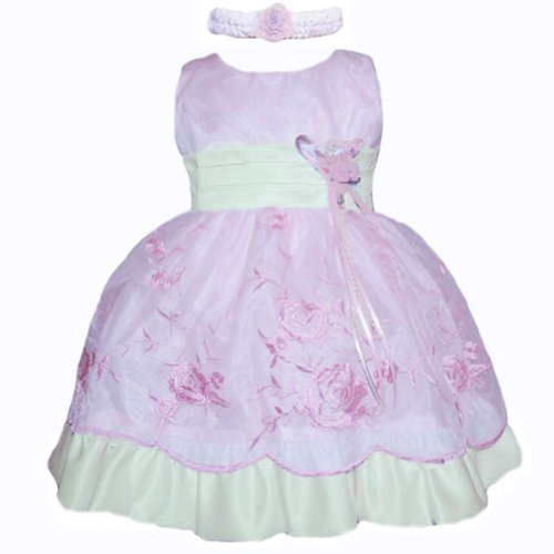 Baby Girls Easter Dresses (Assorted Colors 3M - 4T), Light Pink-9M