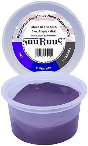 Hand Putty For Strength Training And Physical or Occupational Therapy - 3 oz. Purple (MAX Resistance)