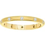 Round Satin Diamond Gypsy Band Diamond .16cttw