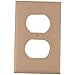 Cooper 2132V Electrical Wall Plate, Standard Size Thermoset Duplex Receptacle Wall Plate, 1-Gang - Ivory