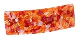 L. Erickson Rectangle Barrette - Sorbet Tangerine