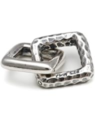 Melina World Jewellery -Squares / Cuadrados - 3002 - Sterling Silver 925 - Handmade in Greece and inspired by Olympic, Greek and Mediteranean history and motives. Beads fits Biagi. Chamilia, Pandora and Trollbeads etc.