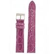 Crocodile Watch Band Rose Pink Stitching Padded Handmade 20 millimeter