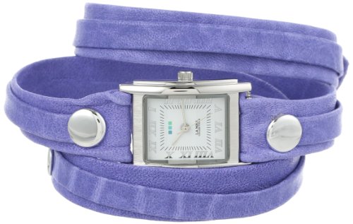 La Mer Collections Women's LMLW3002 La Mer Collections Layered Washed Violet Wrap Watch