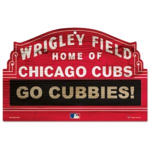 WinCraft Chicago Cubs Wrigley Wood Sign