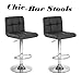 2 Swivel Black Elegant PU Leather Modern Adjustable Hydraulic Bar Stool Barstool