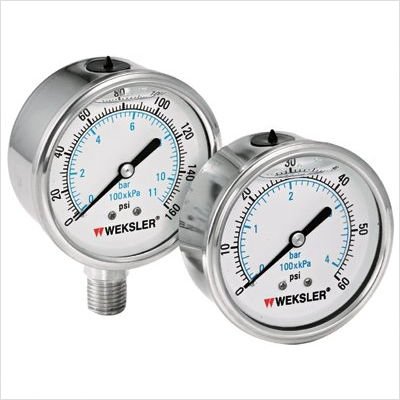 Liquid Filled All Stainless Steel Gauges Model Code: AU part# BY45YVC4LW
