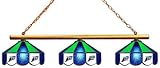 MLB Tampa Bay Devil Rays Three Shade Stained Glass Billiard Table Lamp