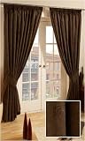 Kitchen & Housewares : Mosaic Chocolate 46x54in Pair Lined Readymade Curtains including Tiebacks