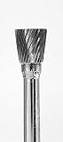 CARBIDE BUR GROBET MADE IN U.S.A. INVERTED CONE PLAIN END 1/2X1/2X1/4 STANDARD CUT