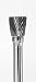 CARBIDE BUR GROBET MADE IN U.S.A. INVERTED CONE PLAIN END 1/4X1/4X1/4 STANDARD CUT