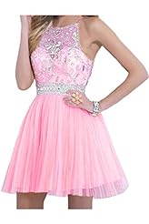 Junior Sexy Sheer Jeweled Tulle Homecoming Dress/Prom Dress 
